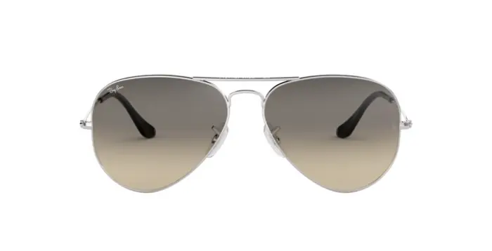 Ray-Ban RB3025 003/32 - Calibre: 55 AVIATOR LARGE METALL - SILVER CLEAR GRADIENT GREY