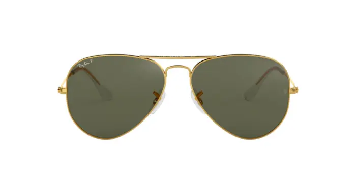 Ray-Ban RB3025 001/58 - Calibre: 62 AVIATOR LARGE METALL - ARISTA GREEN POLARIZED