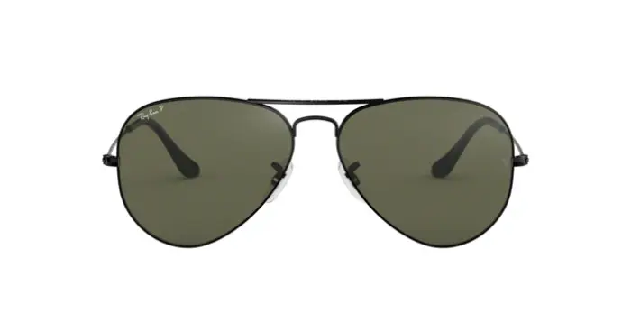 Ray-Ban RB3025 002/58 - Calibre: 55 AVIATOR LARGE METALL - BLACK G-15 GREEN