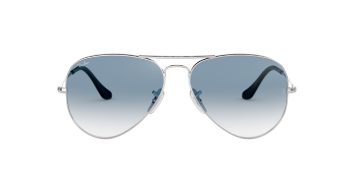 RB3025 003/3F - Calibre: 55 AVIATOR LARGE METALL - SILVER CLEAR GRADIENT BLUE