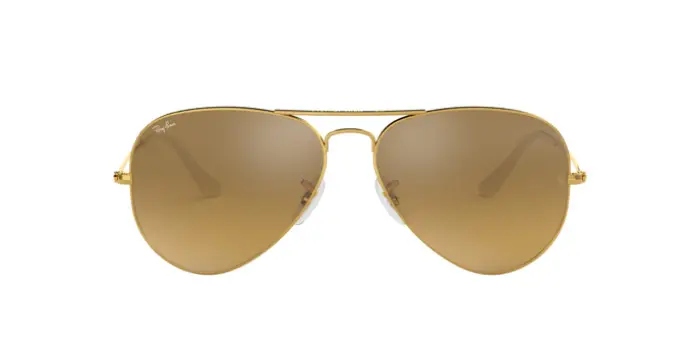 Ray-Ban RB3025 001/3K - Calibre: 58 AVIATOR LARGE METALL - ARISTA BROWN MIRROR GRADIENT GREY
