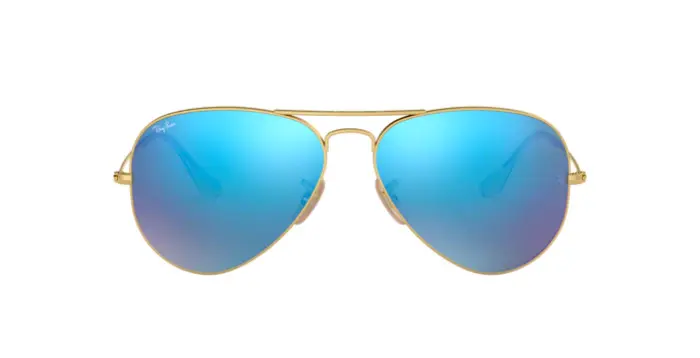 Ray-Ban RB3025 112/17 - Calibre: 58 AVIATOR LARGE METALL - MATTE ARISTA GREY MIRROR BLUE
