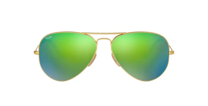 Ray-Ban RB3025 112/19 - Calibre: 58 AVIATOR LARGE METALL - MATTE ARISTA GREY MIRROR GREEN