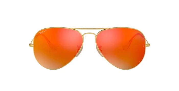 Ray-Ban RB3025 112/4D - Calibre: 58 AVIATOR LARGE METALL - MATTE ARISTA BROWN MIRROR RED