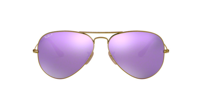 Ray-Ban RB3025 167/1R - Calibre: 58 AVIATOR LARGE METALL - DEMI GLOSS BRUSHED BRONZE GREY MIRROR LILAC