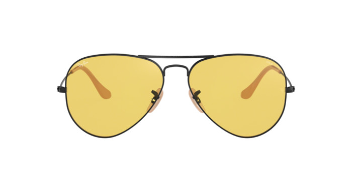 Ray-Ban RB3025 90664A - Calibre: 58 AVIATOR LARGE METALL - MATTE BLACK PHOTO YELLOW