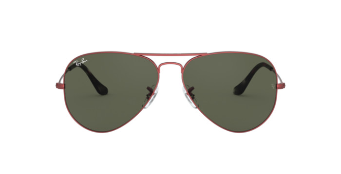 Ray-Ban RB3025 918831 - Calibre: 55 AVIATOR LARGE METALL - SAND TRANSPARENT RED G-15 GREEN