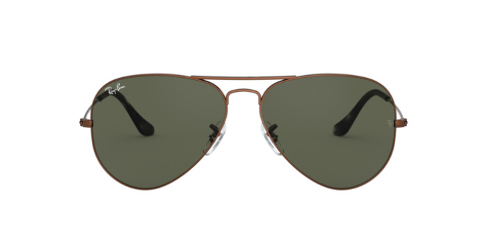 Ray-Ban RB3025 918931 - Calibre: 62 AVIATOR LARGE METALL - SAND TRANSPARENT BROWN G-15 GREEN