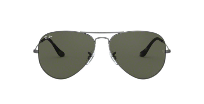 Ray-Ban RB3025 919031 - Calibre: 55 AVIATOR LARGE METALL - SAND TRANSPARENT GREY G-15 GREEN