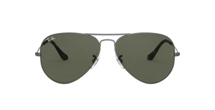 Ray-Ban RB3025 919031 - Calibre: 58 AVIATOR LARGE METALL - SAND TRANSPARENT GREY G-15 GREEN