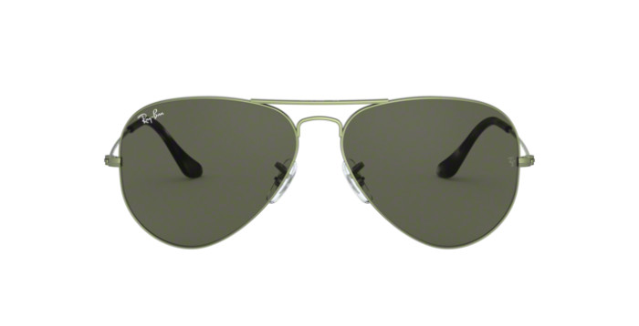 Ray-Ban RB3025 919131 - Calibre: 55 AVIATOR LARGE METALL - SAND TRANSPARENT GREEN G-15 GREEN