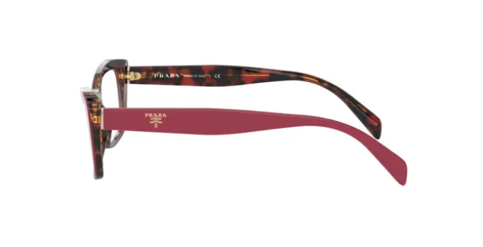 Prada PR 15XV 07C1O1 - Calibre: 51  - Rojo/Havana Lente de Demostración