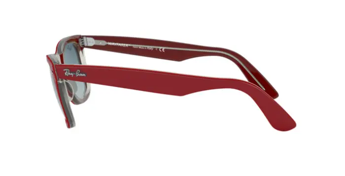 Ray-Ban RB2140 12963M - Calibre: 50 WAYFARER - RED ON TRANSPARENT GREY BLUE GRADIENT GREY