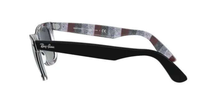 Ray-Ban RB2140 13183A - Calibre: 50 WAYFARER - BLACK ON CHEVRON GREY/BURGUNDY LIGHT GREY GRADIENT BLUE