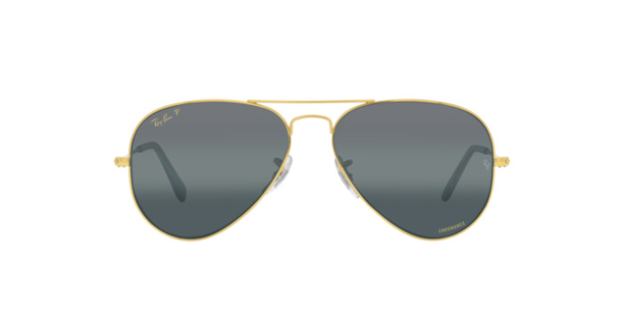 Ray-Ban RB3025 9196G6 - Calibre: 55 AVIATOR LARGE METAL - LEGEND GOLD POLAR CLEAR GRADIENT DARK BLUE