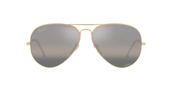Ray-Ban RB3025 9196G3 - Calibre: 55 AVIATOR LARGE METAL - LEGEND GOLD POLAR CLEAR GRADIENT DARK GREY
