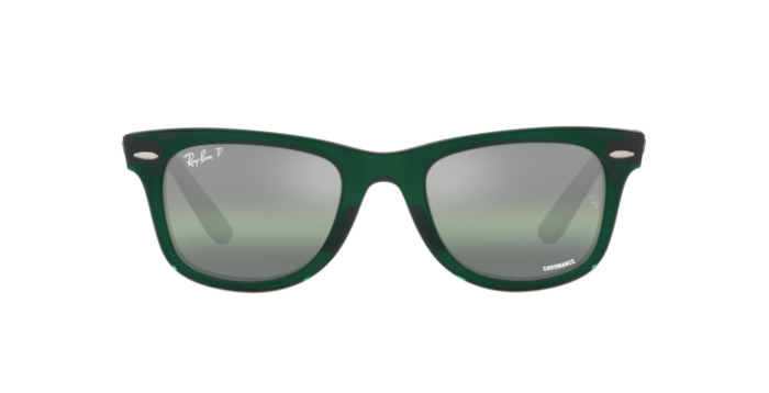 Ray-Ban RB2140 6615G4 - Calibre: 50 WAYFARER - TRANSPARENT GREEN DARK GREEN MIRROR POLAR