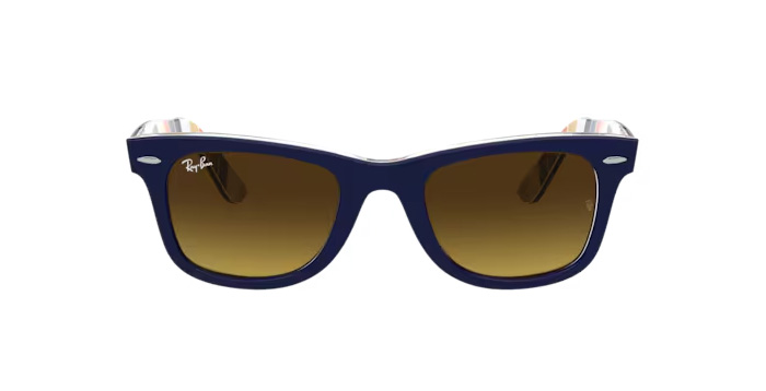 Ray-Ban RB2140 132085 - Calibre: 50 WAYFARER - BLUE ON STRIPES ORANGE/BLUE BROWN GRADIENT DARK BROWN