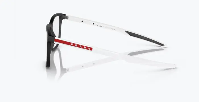 Prada Linea Rossa PS 07OV DG01O1 - Calibre: 56  - Negro Lente de Demostración