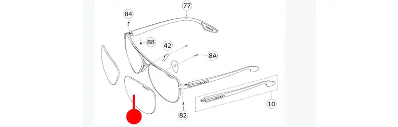 Lentes de recambio Prada Linea Rossa PS 52WS: Cristales Originales